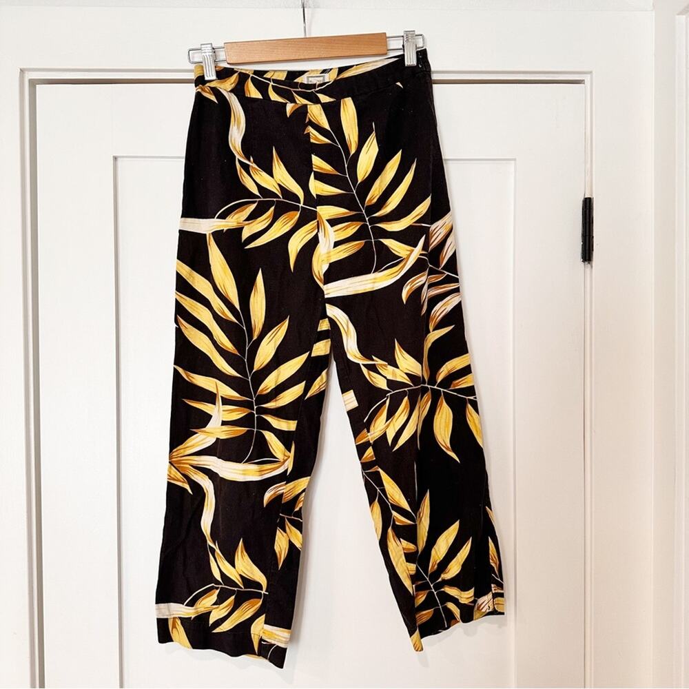 Mo:Vint New York Linen Blend Leaf Pants sz S